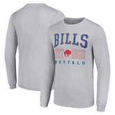 Buffalo Bills Starter Throwback Logo Long Sleeve T-Shirt - Heather Gray for sale