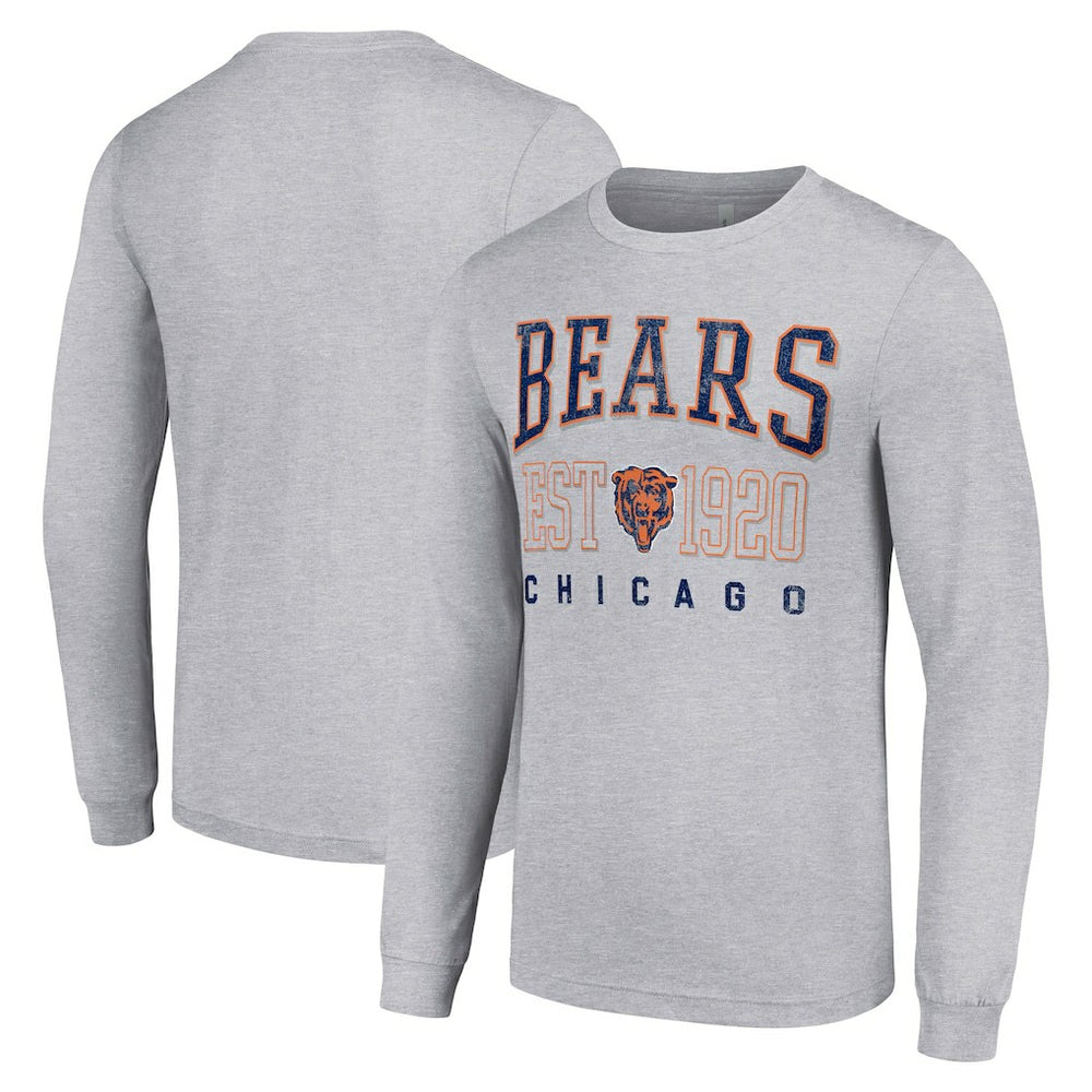 Chicago Bears Starter Throwback Logo Long Sleeve T-Shirt - Heather Gray discount