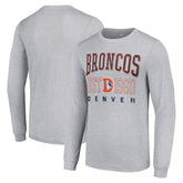 Denver Broncos Starter Throwback Logo Long Sleeve T-Shirt - Heather Gray sale