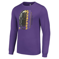 Minnesota Vikings Starter Half Helmet Logo Long Sleeve T-Shirt - Purple online