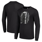 Miami Dolphins Starter Half Helmet Logo Long Sleeve T-Shirt - Black cheap