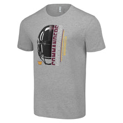 Washington Commanders Starter Half Helmet Logo T-Shirt - Heather Gray on sale