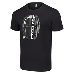 Pittsburgh Steelers Starter Half Helmet Logo T-Shirt - Black for sale