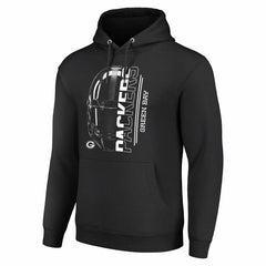 Green Bay Packers Starter Unisex Half Helmet Logo Pullover Hoodie - Black outlet