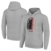 Kansas City Chiefs Starter Unisex Half Helmet Logo Pullover Hoodie - Heather Gray for sale