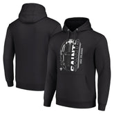 New Orleans Saints Starter Unisex Half Helmet Logo Pullover Hoodie - Black discount