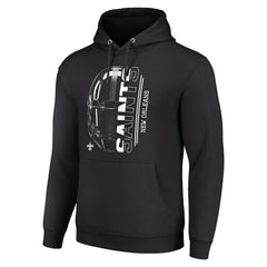 New Orleans Saints Starter Unisex Half Helmet Logo Pullover Hoodie - Black discount