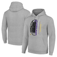 Minnesota Vikings Starter Unisex Half Helmet Logo Pullover Hoodie - Heather Gray outlet