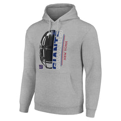 New York Giants Starter Unisex Half Helmet Logo Pullover Hoodie - Heather Gray outlet