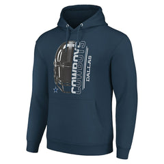 Dallas Cowboys Starter Unisex Half Helmet Logo Pullover Hoodie - Navy for sale