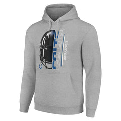 Indianapolis Colts Starter Unisex Half Helmet Logo Pullover Hoodie - Heather Gray for sale