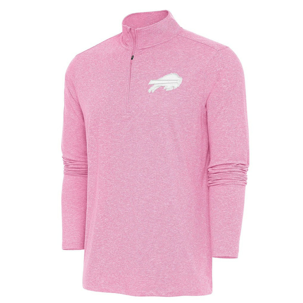 Buffalo Bills Antigua Hunk Quarter-Zip Pullover Top - Pink on sale