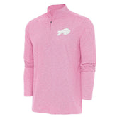 Buffalo Bills Antigua Hunk Quarter-Zip Pullover Top - Pink on sale