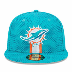 Miami Dolphins New Era 2024 Sideline 59FIFTY Fitted Hat - Aqua on sale