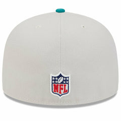 Miami Dolphins New Era 2024 Sideline Historic 59FIFTY Fitted Hat - Stone/Aqua outlet