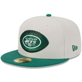 New York Jets New Era 2024 Sideline Historic 59FIFTY Fitted Hat - Stone/Green discount