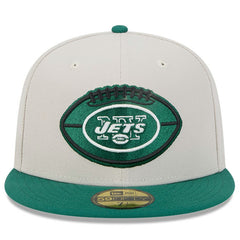 New York Jets New Era 2024 Sideline Historic 59FIFTY Fitted Hat - Stone/Green discount