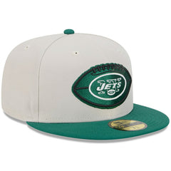 New York Jets New Era 2024 Sideline Historic 59FIFTY Fitted Hat - Stone/Green discount