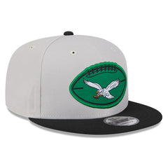 Philadelphia Eagles New Era 2024 Sideline Historic 9FIFTY Snapback Hat - Stone/Black on sale