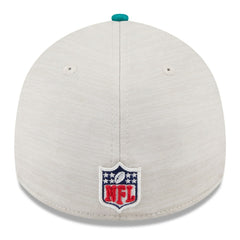 Miami Dolphins New Era 2024 Sideline Historic 39THIRTY Flex Hat - Stone/Aqua outlet