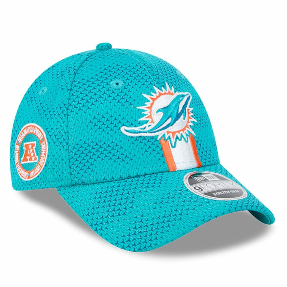 Miami Dolphins New Era 2024 Sideline 9FORTY Stretch-Snap Hat - Aqua cheap