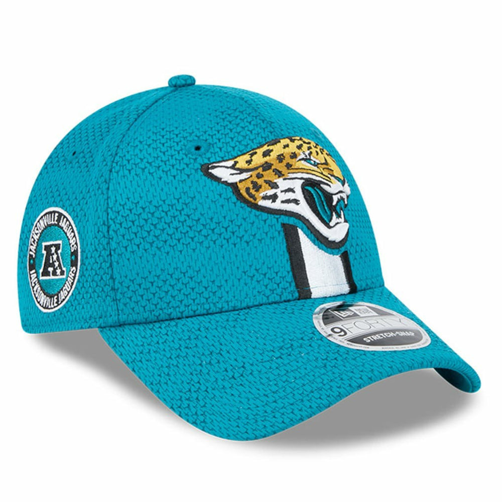 Jacksonville Jaguars New Era 2024 Sideline 9FORTY Stretch-Snap Hat - Teal online
