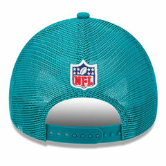 Miami Dolphins New Era 2024 Sideline Historic 9FORTY A-Frame Trucker Adjustable Hat - Stone/Aqua online