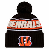 Cincinnati Bengals New Era 2024 Sideline Cuffed Knit Hat with Pom - Black sale