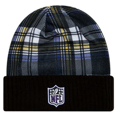 Baltimore Ravens New Era Sideline Statement Cuffed Knit Hat - Black on sale