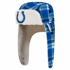 Indianapolis Colts New Era Sideline Plaid Sherpa Trapper Hat - Royal outlet