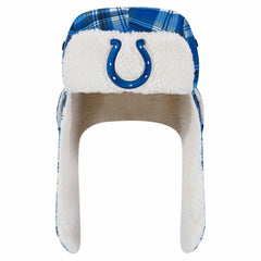 Indianapolis Colts New Era Sideline Plaid Sherpa Trapper Hat - Royal outlet