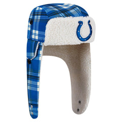 Indianapolis Colts New Era Sideline Plaid Sherpa Trapper Hat - Royal outlet