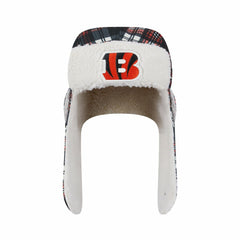 Cincinnati Bengals New Era Sideline Plaid Sherpa Trapper Hat - Black on sale