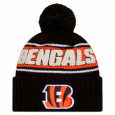 Cincinnati Bengals New Era Youth 2024 Sideline Sport Cuffed Knit Hat with Pom - Black online