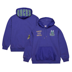 Milwaukee Bucks Team OG 2.0 Vintage Logo Fleece Pullover Hoodie - Purple for sale