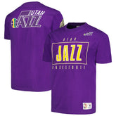 Utah Jazz Hardwood Classics Team OG 2.0 Premium Vintage Logo T-Shirt - Purple outlet
