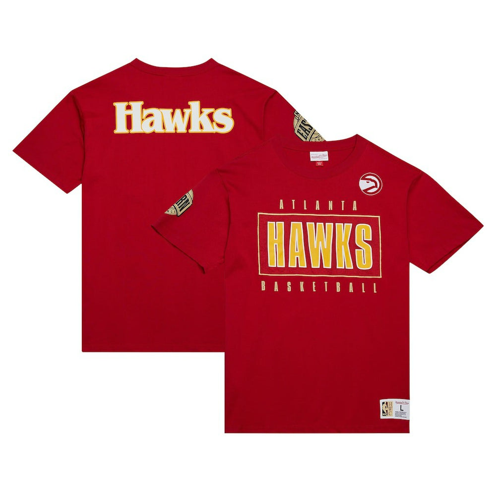 Atlanta Hawks Hardwood Classics Team OG 2.0 Premium Vintage Logo T-Shirt - Red outlet