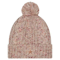 Dallas Cowboys New Era Women's Trendy Tone Cuffed Knit Hat with Pom - Stone on sale