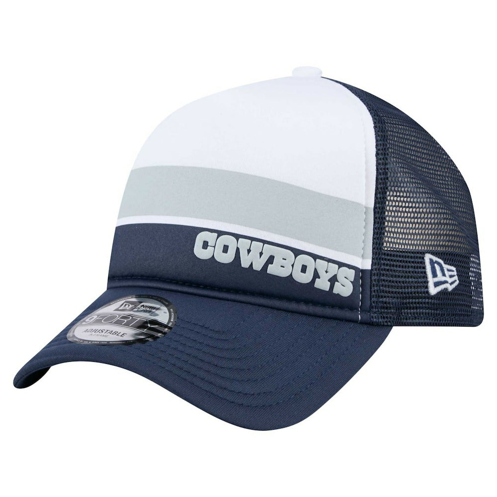 Dallas Cowboys New Era Preschool Sport Night Color Block 9FORTY A-Frame Trucker Adjustable Hat - White/Navy online