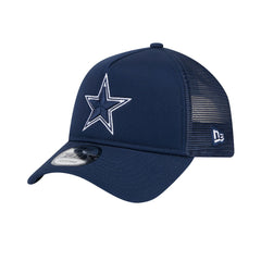 Dallas Cowboys New Era Main A-Frame Trucker 9FORTY Adjustable Hat - Navy for sale