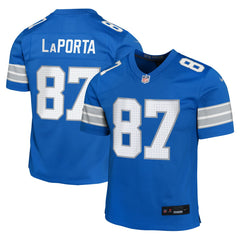 Sam LaPorta Detroit Lions Youth Game Jersey - Blue on sale