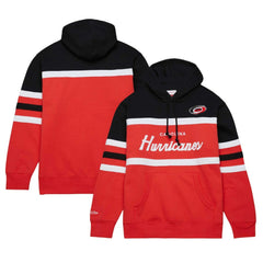 Carolina Hurricanes Mitchell & Ness Head Coach Pullover Hoodie - Red/Black Hoodies