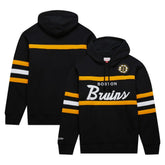 Boston Bruins Mitchell & Ness Head Coach Pullover Hoodie - Black Hoodies