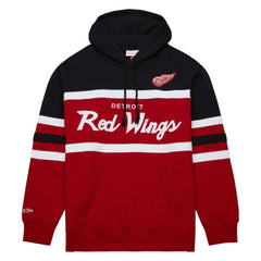 Detroit Red Wings Mitchell & Ness Head Coach Pullover Hoodie - Red/Black Hoodies
