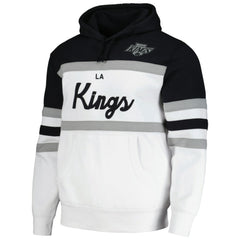 Los Angeles Kings Mitchell & Ness Head Coach Pullover Hoodie - White/Black Hoodies
