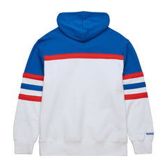 New York Rangers Mitchell & Ness Head Coach Pullover Hoodie - White/Blue Hoodies
