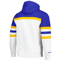 St. Louis Blues Mitchell & Ness Head Coach Pullover Hoodie - White/Blue Hoodies