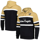 Vegas Golden Knights Mitchell & Ness Head Coach Pullover Hoodie - Black/Gold Hoodies