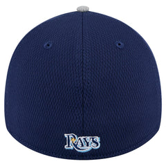 Tampa Bay Rays Visor Trim 39THIRTY Flex Hat Gray/Navy