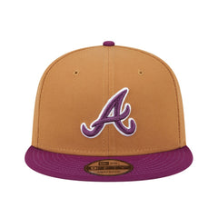 Atlanta Braves Color Pack Two-Tone 9FIFTY Snapback Hat Brown/Purple